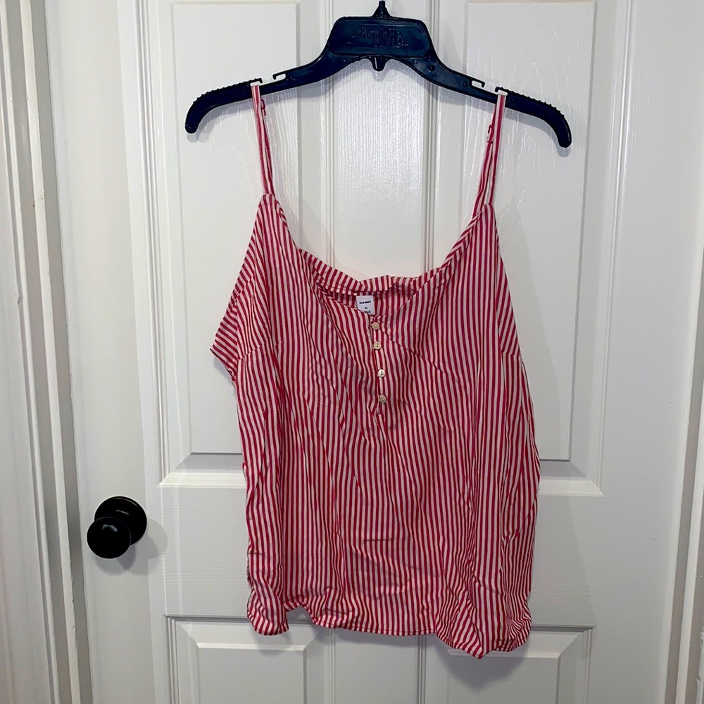 Red and White Striped Old Navy Tank Top